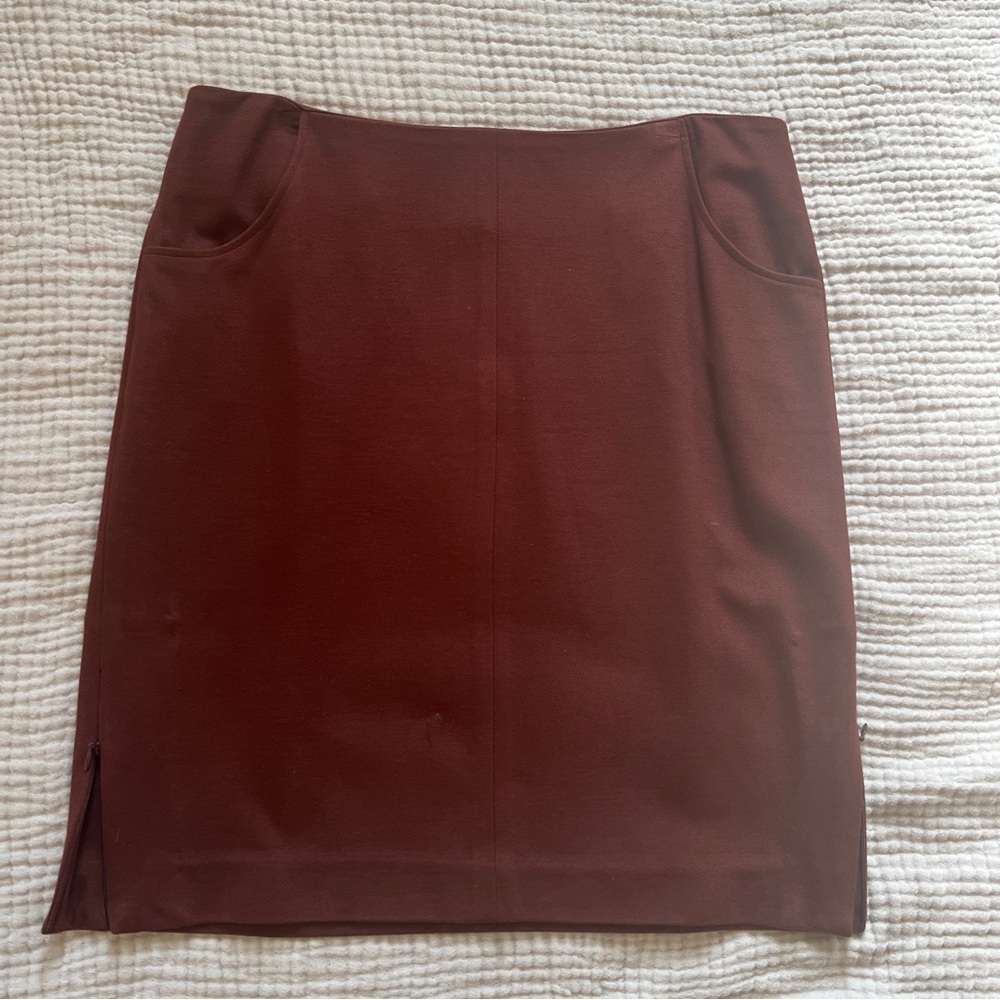 CAbi Rich Brown Pencil Skirt